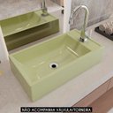 Ver imagem 2 de Cuba Pia de Apoio para Banheiro Retangular 54cm Alva C08 Verde - Mpozenato