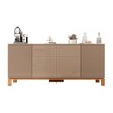 Ver imagem 2 de Aparador Buffet Sala de Estar 4 Portas 180cm Visari C01 - D’Rossi