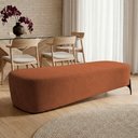 Ver imagem 2 de Puff Recamier Decorativo Orgânico Lavie 140cm Premium Bouclê Terracota - Abmaza