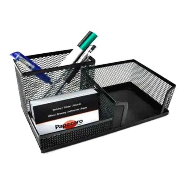 Kit 2 Porta Lapis Escritório Mesa Porta Lápis 3 Divisória - 2
