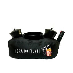 Almofada Porta Pipoca Hora do Filme:Liso/Preto - 1