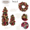 Ver imagem 3 de Kit Decoração de Natal Árvore Guirlanda Pinhas Berries Flor
