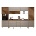 Ver imagem 2 de Cozinha 330cm x 218,5cm Aéreo Rft Pnl e Crt 6 Peças Proença Bege/Nogueira/Nude Prime Tx