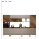 Ver imagem 3 de Cozinha 330cm x 218,5cm Aéreo Rft Pnl e Crt 6 Peças Proença Bege/Nogueira/Nude Prime Tx