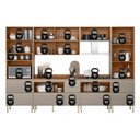 Ver imagem 6 de Cozinha 330cm x 218,5cm Aéreo Rft Pnl e Crt 6 Peças Proença Bege/Nogueira/Nude Prime Tx