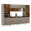 Ver mais imagens de Cozinha 330cm x 218,5cm Aéreo Rft Pnl e Crt 6 Peças Proença Bege/Nogueira/Nude Prime Tx