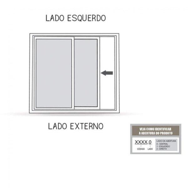 Janela de Aluminío de Correr 100x120cm 2 Folhas com Grade e Vidro Lucasa Ideale - 4