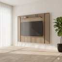 Ver imagem 1 de Painel Maresias Suspenso Tv até 75” com Led e Prateleira - Fendi/ Freijó