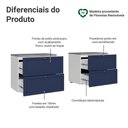Ver imagem 4 de Rack para Tv até 70 Polegadas 160cm 4 Gavetas Vik Madesa 04 Branco-azul