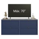 Ver imagem 6 de Rack para Tv até 70 Polegadas 160cm 4 Gavetas Vik Madesa 04 Branco-azul