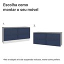 Ver imagem 5 de Rack para Tv até 70 Polegadas 160cm 4 Gavetas Vik Madesa 04 Branco-azul