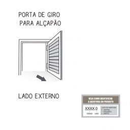 Porta de Alumínio para Alçapão 60x60cm Riobras Aluminíos Branco - 4 Porta de Alumínio para Alçapão 60x60cm Riobras Aluminíos Branco - 4