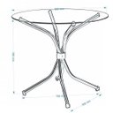 Ver imagem 2 de Mesa de Vidro Redonda 4150 Transparente/Cromado