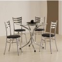 Ver imagem 3 de Mesa de Vidro Redonda 4150 Transparente/Cromado