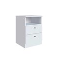 Ver imagem 1 de Mesa Cabeceira Irlanda C/ 2 Gavetas Branco - Genialflex