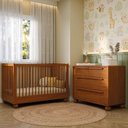 Ver imagem 1 de Conjunto Berço e Cômoda em Madeira Maciça Baby Orbi Casatema MadeiraOriginals Marrom/Canela