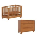 Ver imagem 2 de Conjunto Berço e Cômoda em Madeira Maciça Baby Orbi Casatema MadeiraOriginals Marrom/Canela