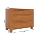 Ver imagem 6 de Conjunto Berço e Cômoda em Madeira Maciça Baby Orbi Casatema MadeiraOriginals Marrom/Canela