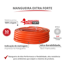 Ver imagem 2 de Mangueira Trançada Siliconada Extra Forte Ar e Água Bitola 3/4'' Espessura 3mm Rolo 50m Durín