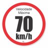 Adesivo para Frota Velocidade Máxima 70Km Pct C/5Un 15x15cm - 2