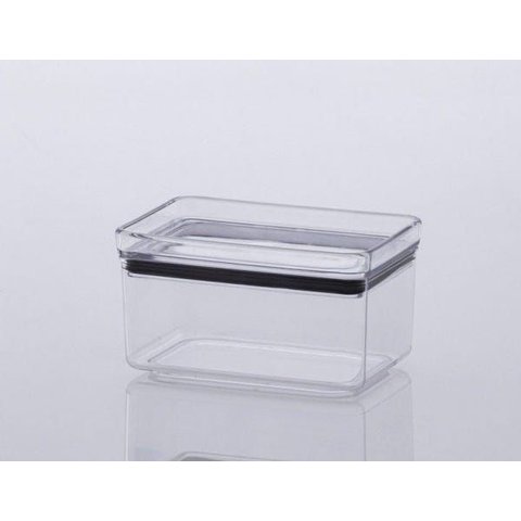 3 Pote Hermético Empilhavel Organizador Retangular 580ml