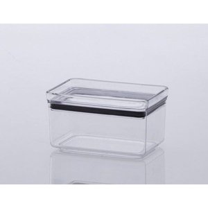 3 Pote Hermético Empilhavel Organizador Retangular 580Ml