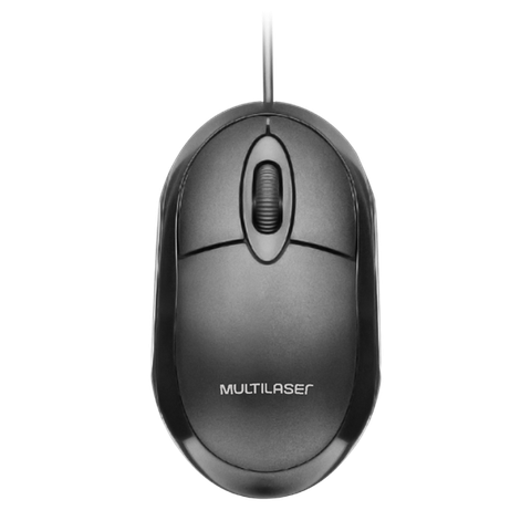 Mouse Classic Box Óptico Full Black Usb Multilaser 3 Unidade