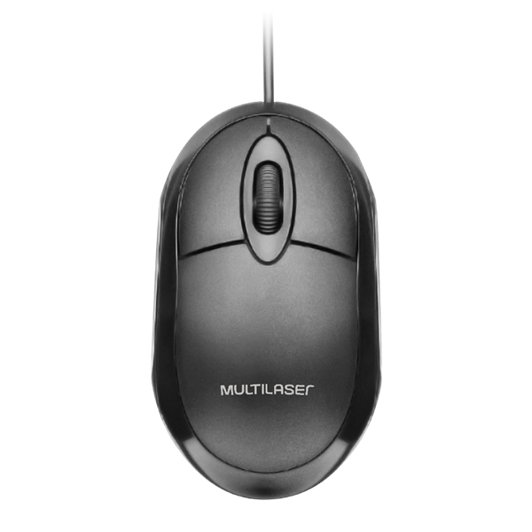 Mouse Classic Box Óptico Full Black USB Multilaser 3 Unidade