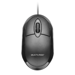 Mouse Classic Box Óptico Full Black USB Multilaser 3 Unidade - 1