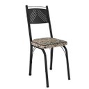 Ver imagem 2 de Conjunto De Mesa Tubular Malva Com 4 Cadeiras 151 Tampo De Vidro 107cm SF Preto Fosco Assento Cedro 