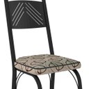 Ver imagem 3 de Conjunto De Mesa Tubular Malva Com 4 Cadeiras 151 Tampo De Vidro 107cm SF Preto Fosco Assento Cedro 