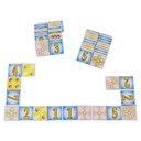 Ver imagem 2 de Jogo Dominó Infantil Numerais e Quantidades Madeira 28 Peças