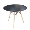 Ver imagem 3 de Mesa de Jantar Redonda Eames Eiffel 100cm Preta