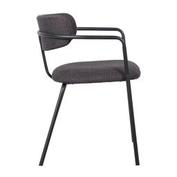 Cadeira Girona Base Preta - Tecido Grafite - 4