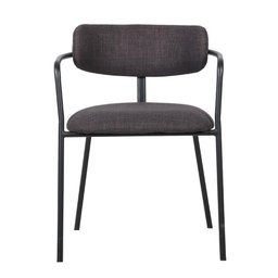 Cadeira Girona Base Preta - Tecido Grafite - 5