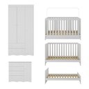 Ver mais imagens de Quarto de Bebê Completo Berço Americano 3 em 1 Colchão Realeza Multimóveis Mp4607 Branco