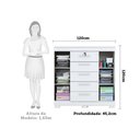 Ver imagem 4 de Cômoda 2 Portas 5 Gavetas 100% MDF Diana ACP Móveis