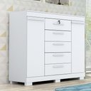 Ver imagem 1 de Cômoda 2 Portas 5 Gavetas 100% MDF Diana ACP Móveis