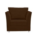 Ver imagem 1 de Poltrona Decorativa para Sala e Quarto Lisboa Suede Marrom Rv Decora