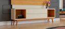 Ver imagem 2 de Rack para TV Delux 180cm Off White com Nature - Móveisaqui