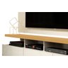 Rack com Painel Vivare Off White com Nature - Giga Móveis - 4