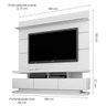 Rack com Painel Vivare Off White com Nature - Giga Móveis - 2