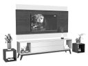 Ver imagem 3 de Rack com Painel Delux 180cm Off White com Nature - Móveisaqui