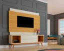 Ver imagem 2 de Rack com Painel Delux 180cm Off White com Nature - Móveisaqui