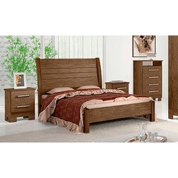 Cama Queen Esmeralda - 100% Mdf - Cor Ypê - D'doro Móveis - 1