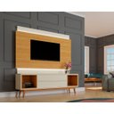 Ver imagem 2 de Rack com Painel Delux 180cm com Led Off White com Nature - Móveisaqui