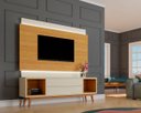 Ver imagem 2 de Rack com Painel Delux 180cm com Led Off White com Nature - Móveisaqui