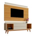 Ver imagem 1 de Rack com Painel Delux 180cm com Led Off White com Nature - Móveisaqui