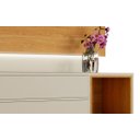 Ver imagem 5 de Rack com Painel Delux 180cm com Led Off White com Nature - Móveisaqui