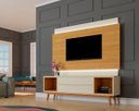 Ver imagem 2 de Rack com Painel Horizon 180cm com Led Off White com Nature - Móveisaqui